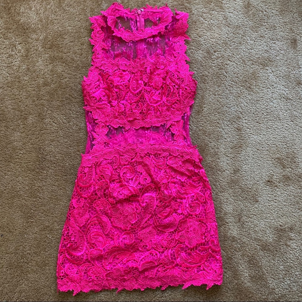 Hot pink dress